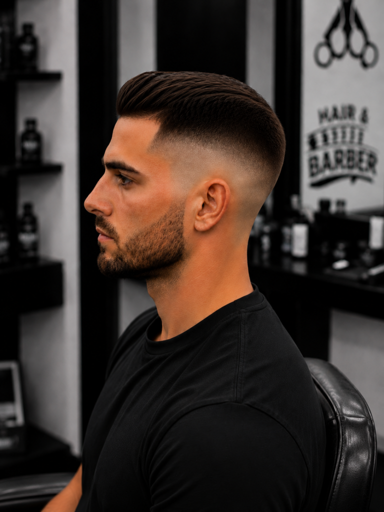 Strzyżenie Side Part + Skin Fade